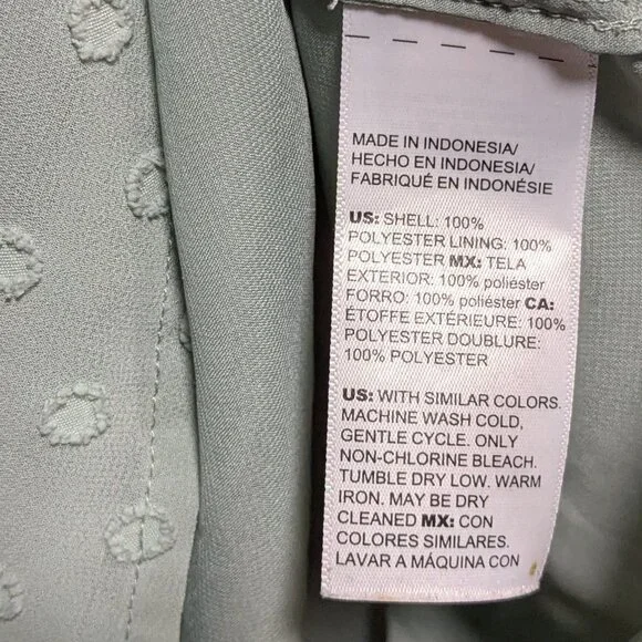 Chico's Sage Green Long Sleeve Blouse - Picture 9 of 9